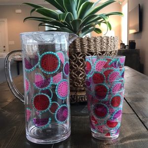Draper James Watermelon Pitcher + Cup set